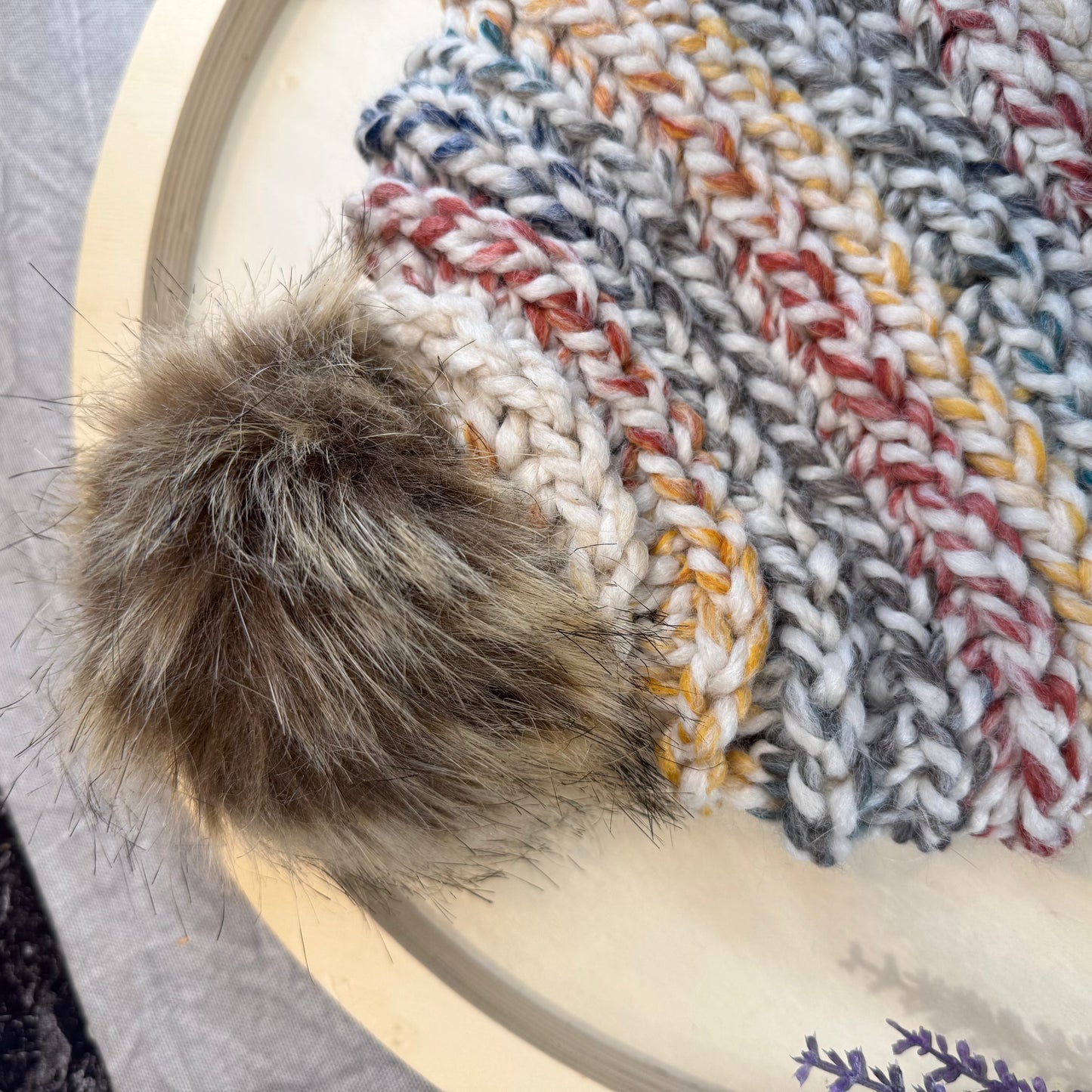 Handmade Winter Beanie | Wool Mix Yarn in the Coney Island 2 | Daybreak Design