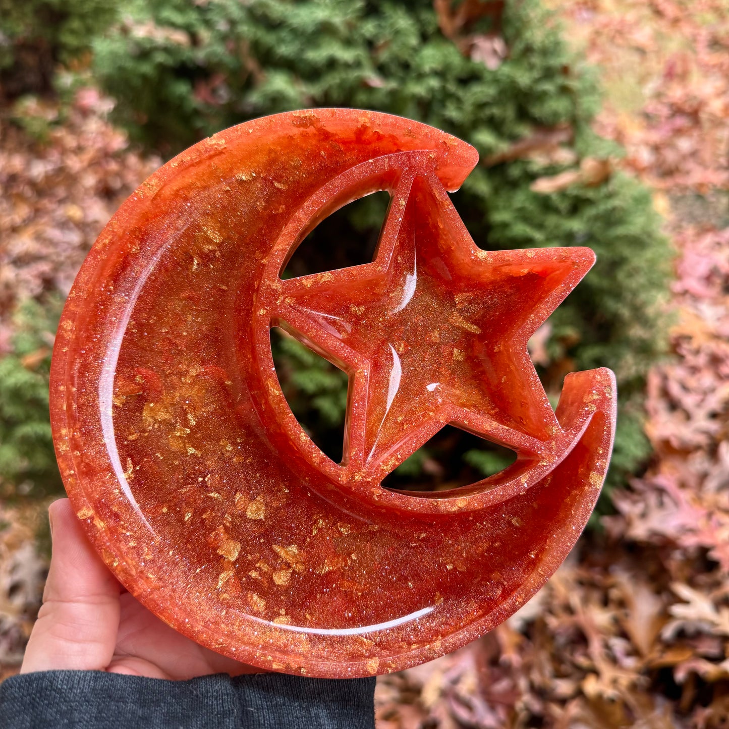 Autumn Gold Moon Tray