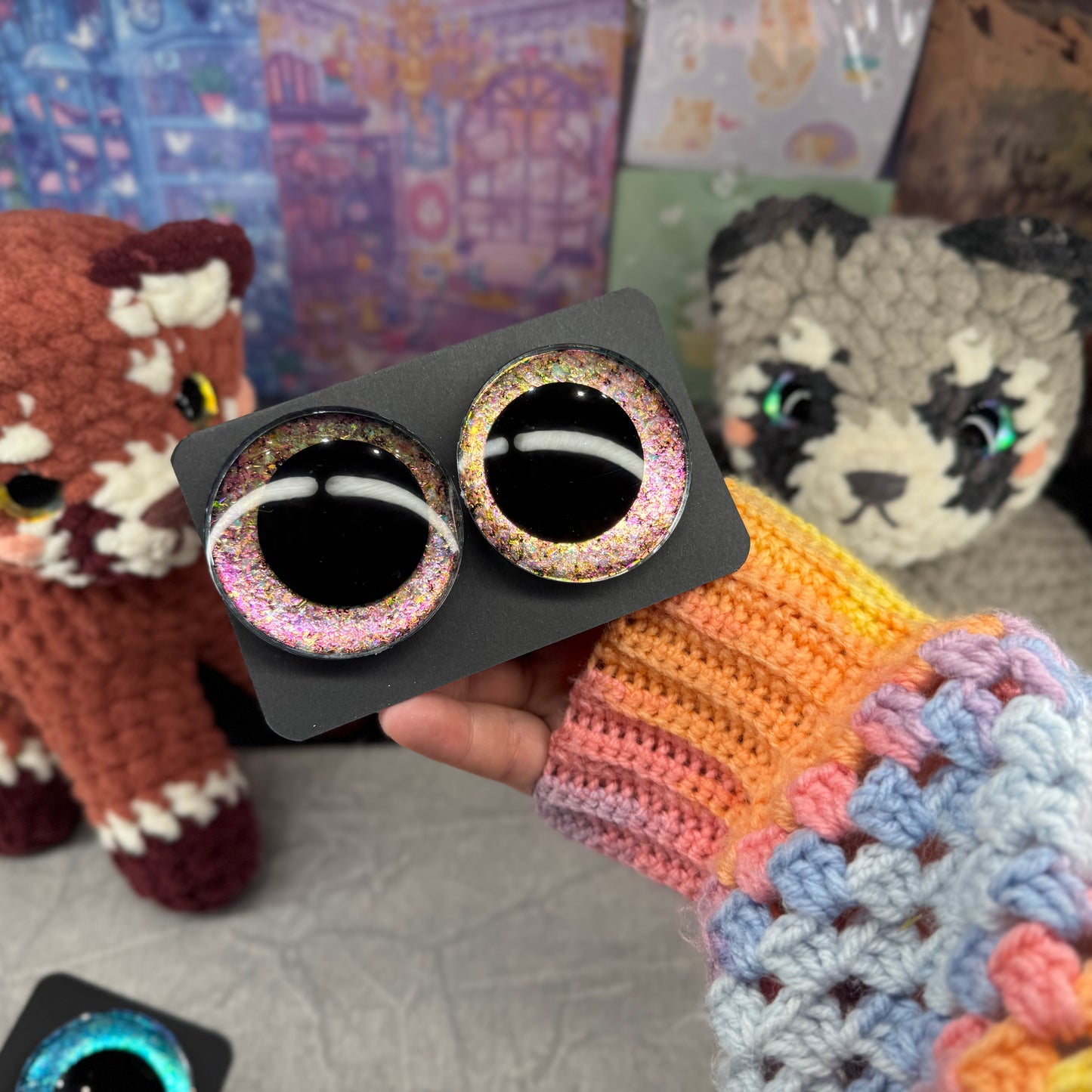 Hand Painted Kawaii Eyes | 50mm | Dawn