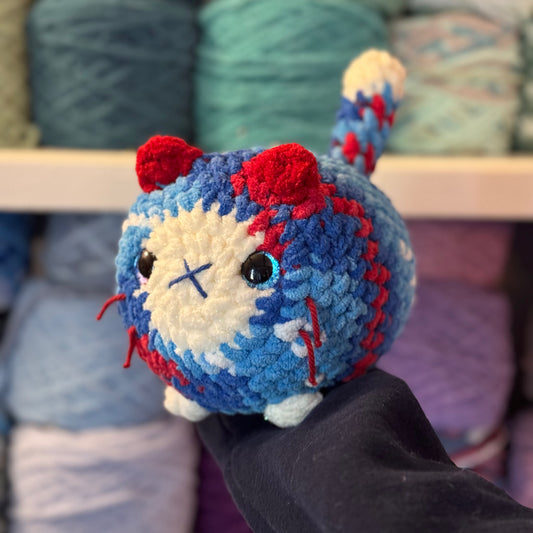 America Cat Crochet Plushie | Hand Painted Eyes