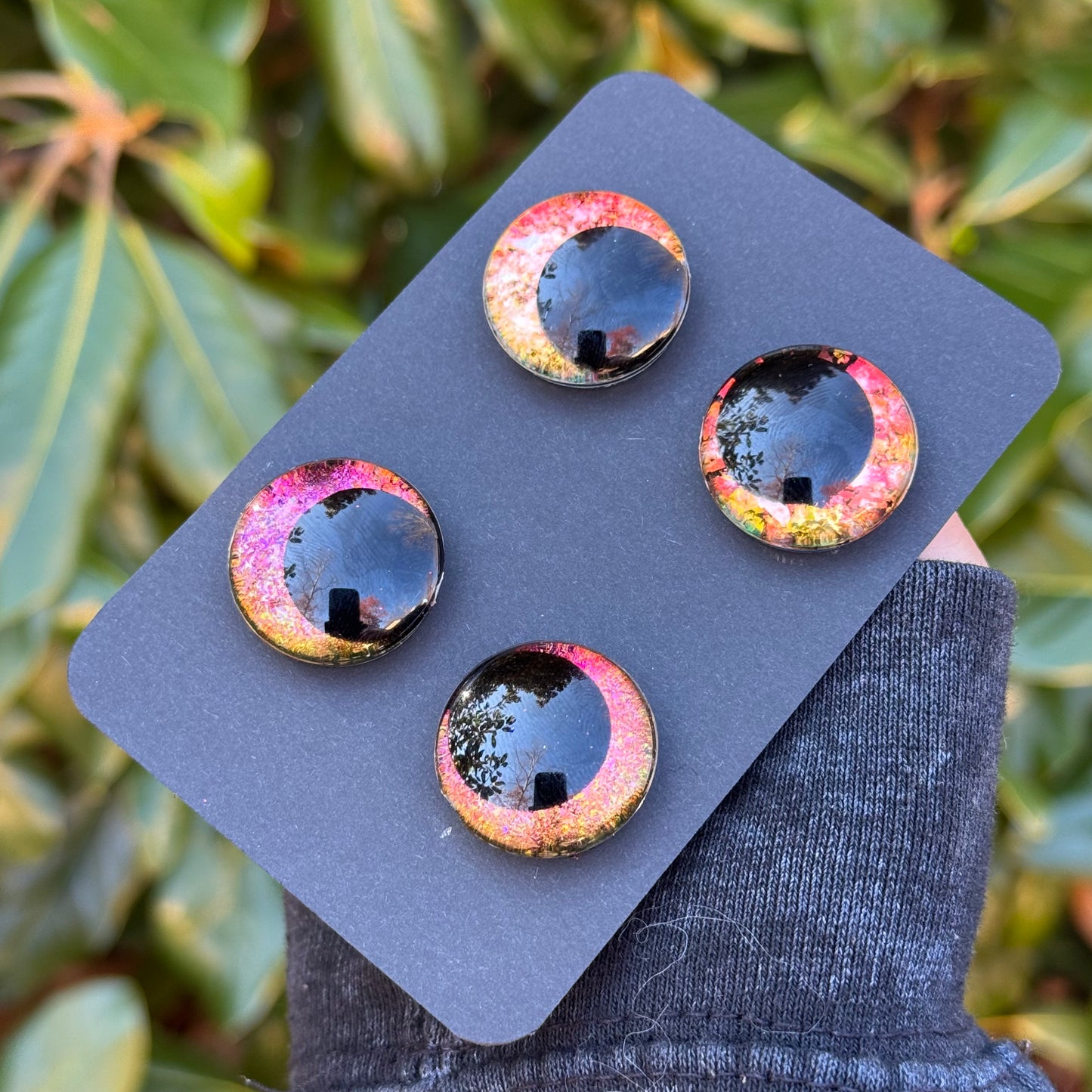 25 mm Hand Painted Kawaii Eyes | Amber + Autumn | Set #2