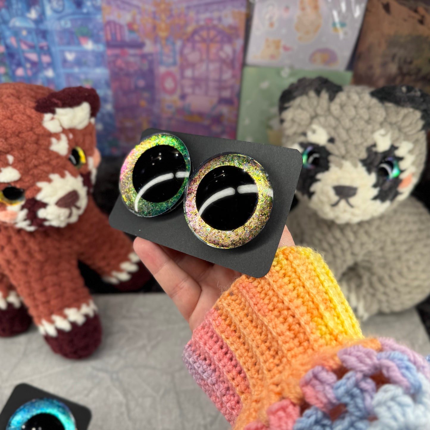 Hand Painted Kawaii Eyes | 50mm | Dawn