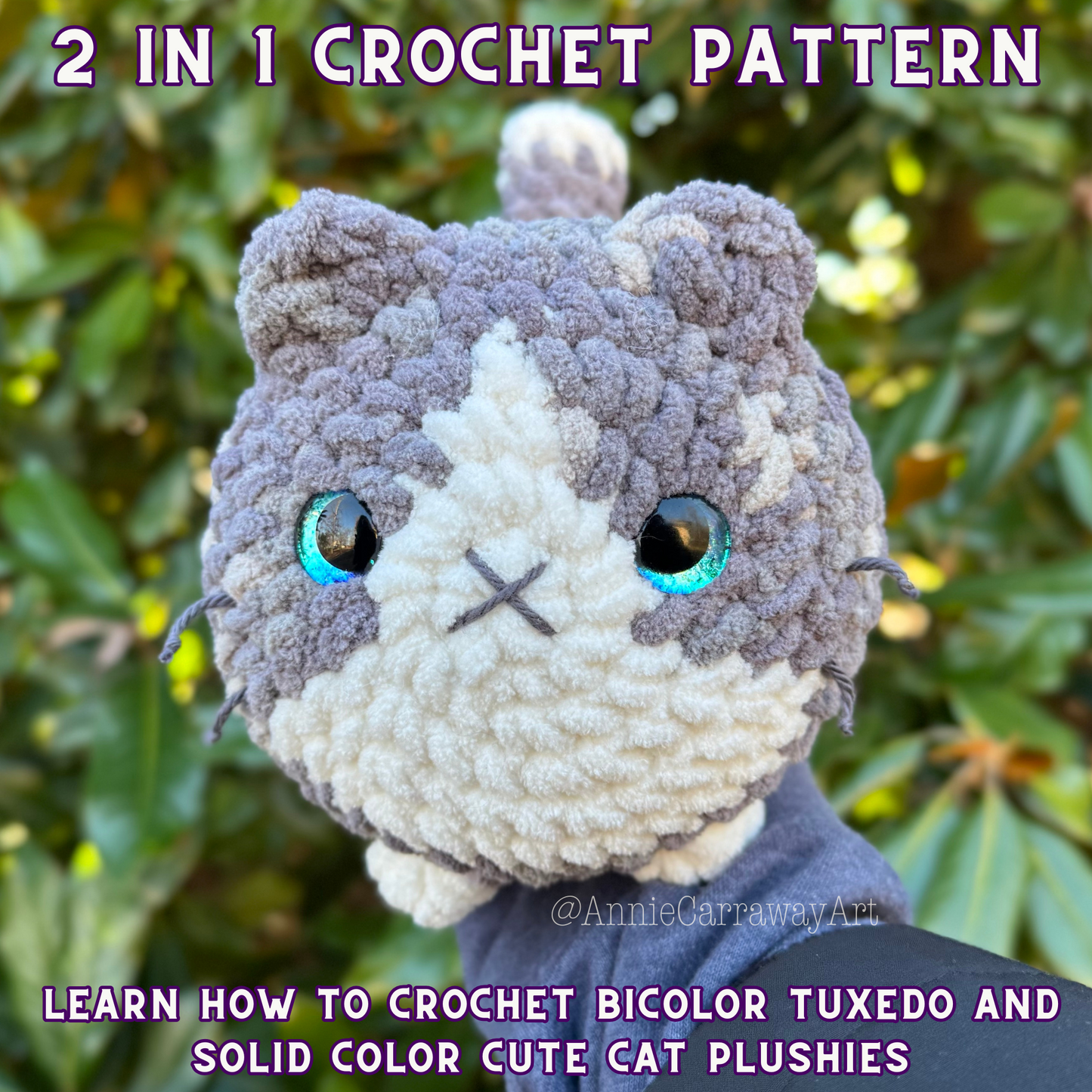 Tuxedo & Solid Color Cat Crochet Pattern