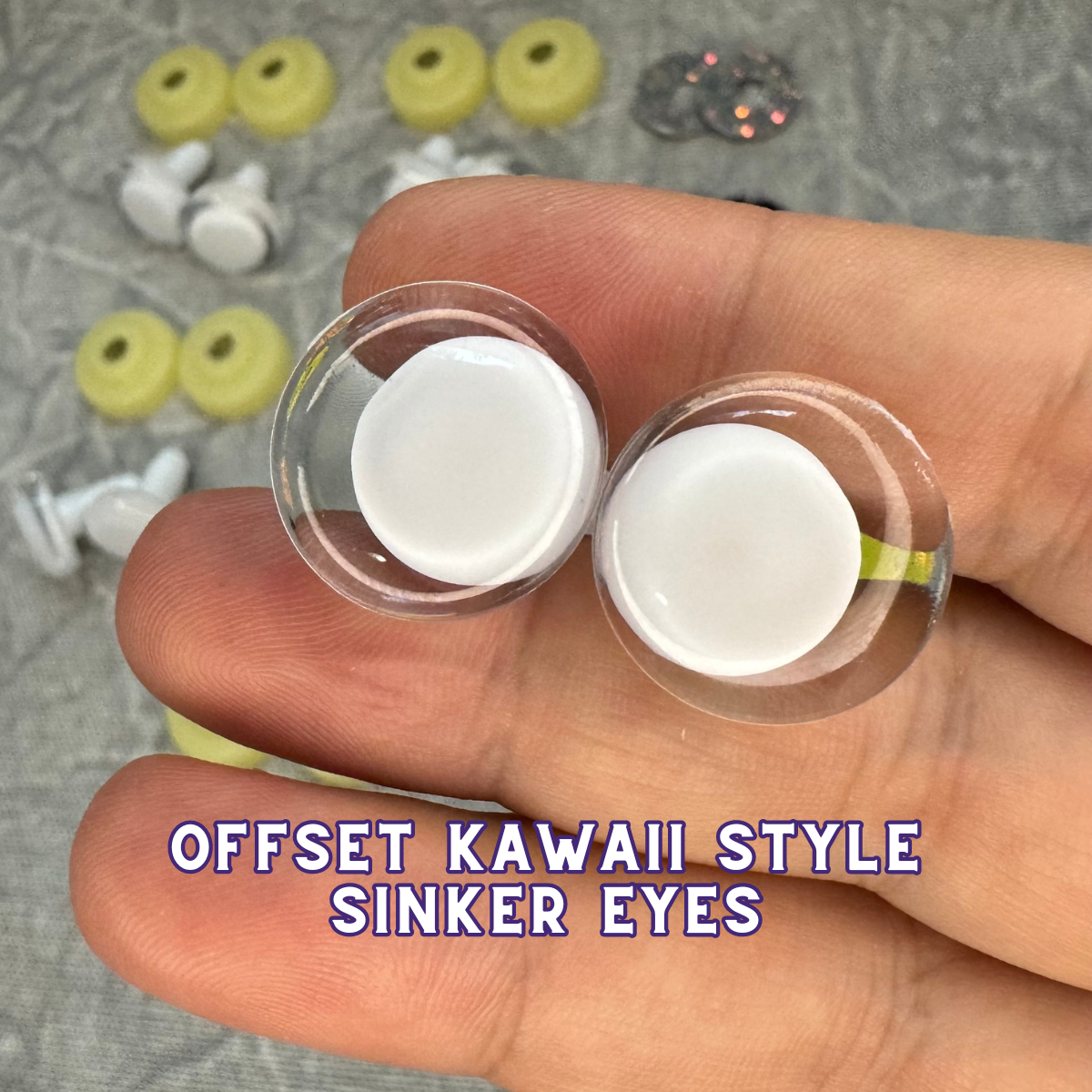 16 mm Kawaii Safety Eyes| 5 White Pairs