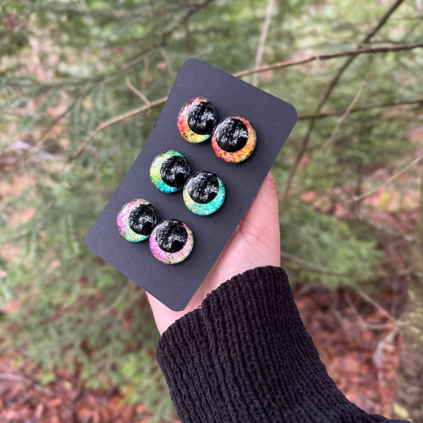 Hand Painted Kawaii Eyes | 25mm | Set 12