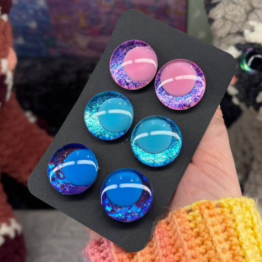 Hand Painted Kawaii Eyes | 25mm | Set 6