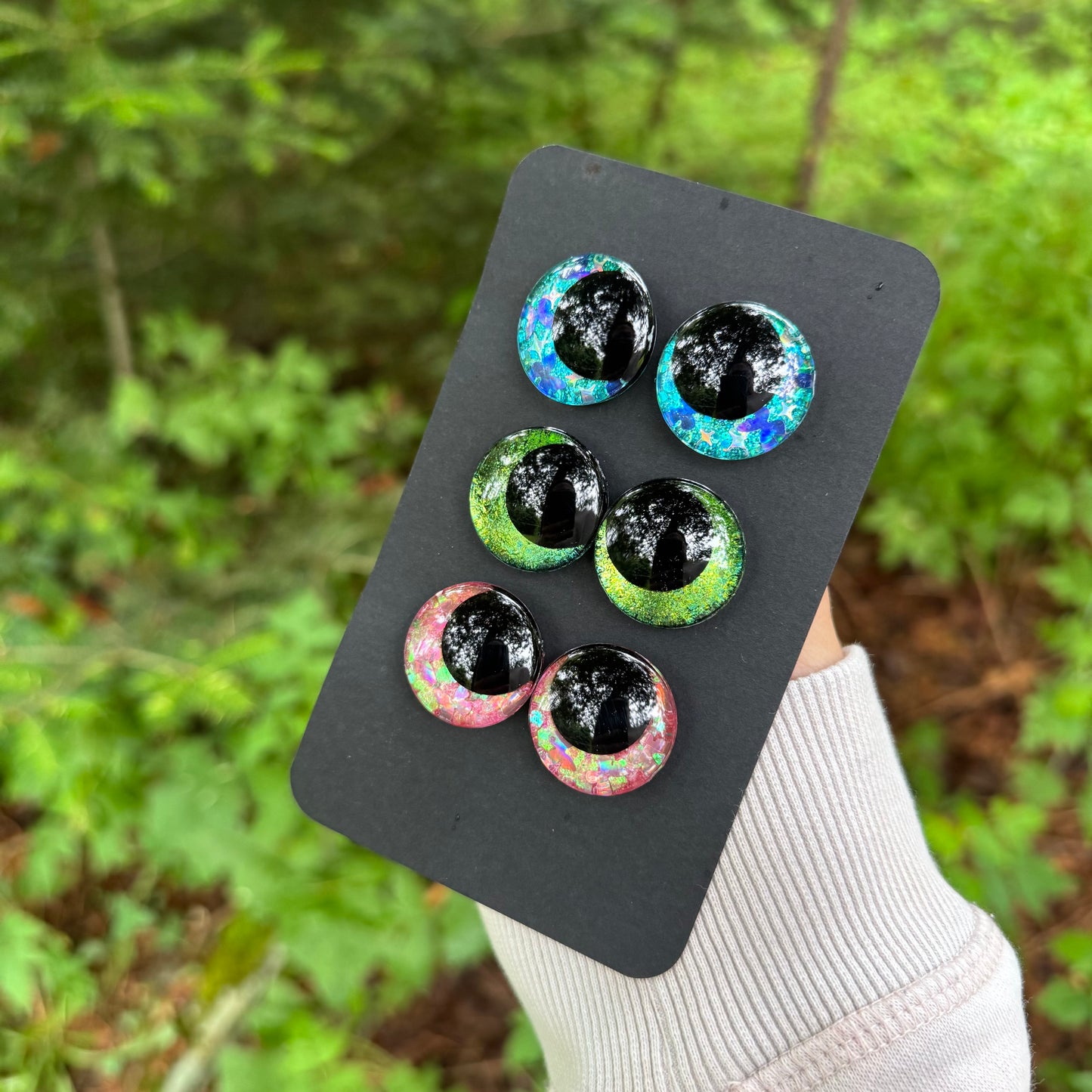 Hand Painted Kawaii Eyes | 25mm | Set 13