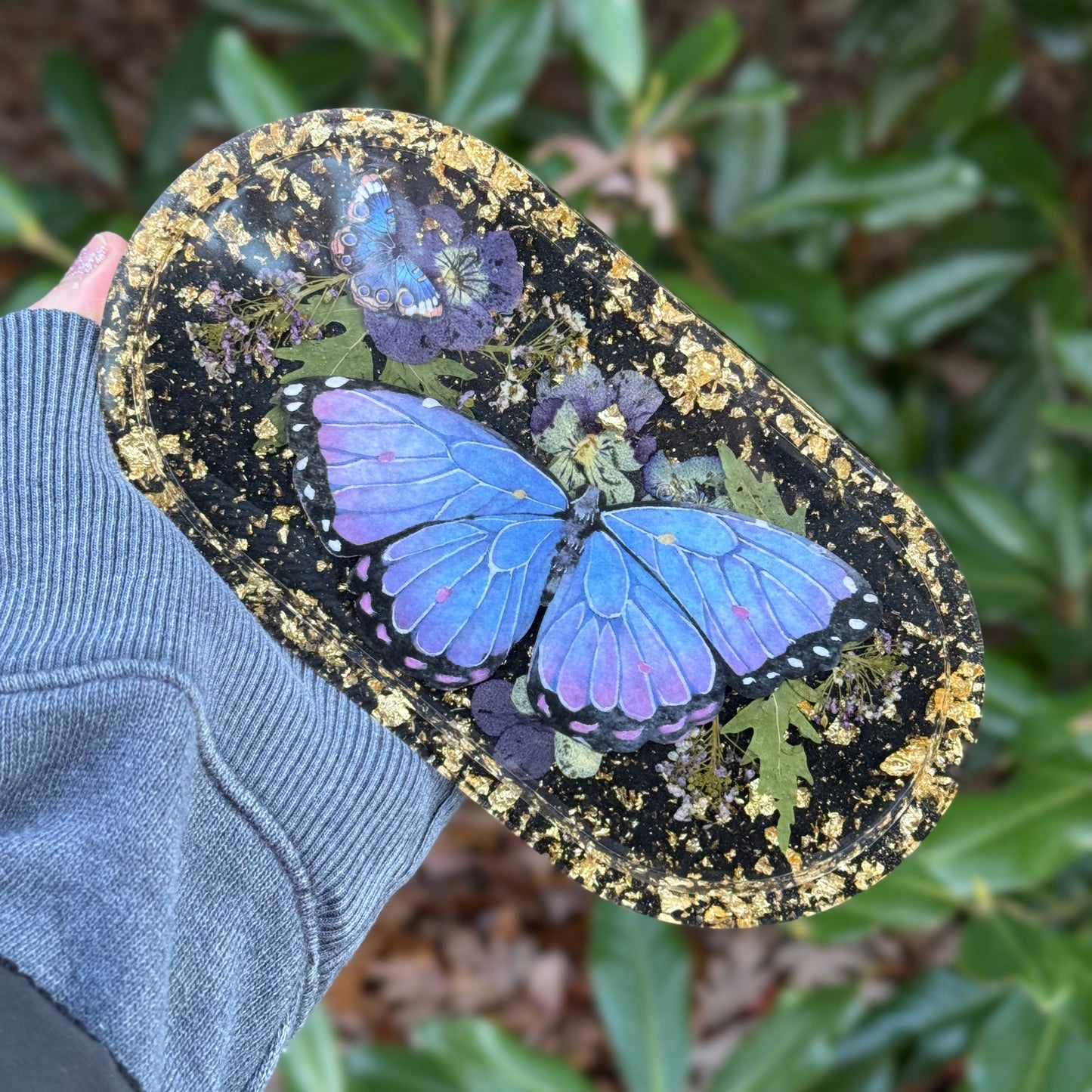 Midnight Butterfly Trinket Tray