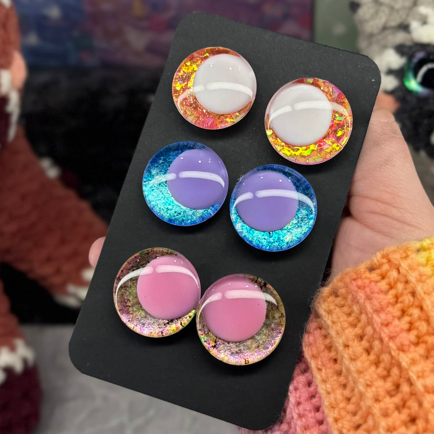 Hand Painted Kawaii Eyes | 25mm | Set 8