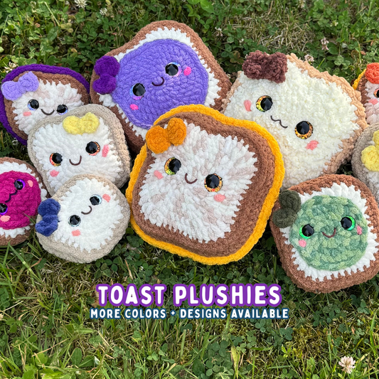 Toast Crochet Plushies | Hand Painted Eyes