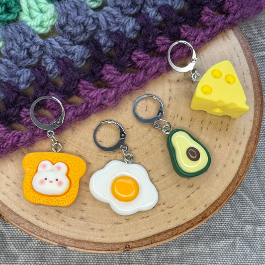 Breakfast Snacks Stitch Markers | 4 pack