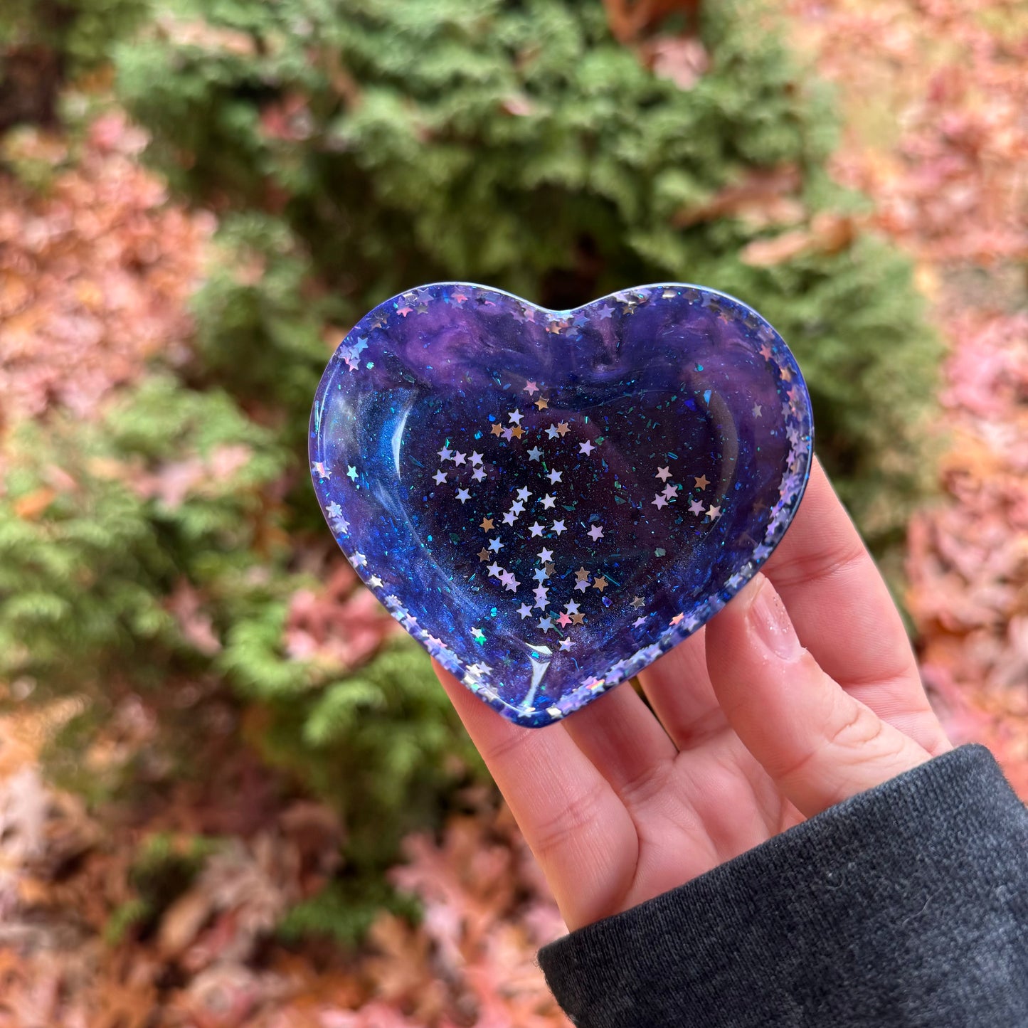 Midnight Sky Heart Trinket Dish