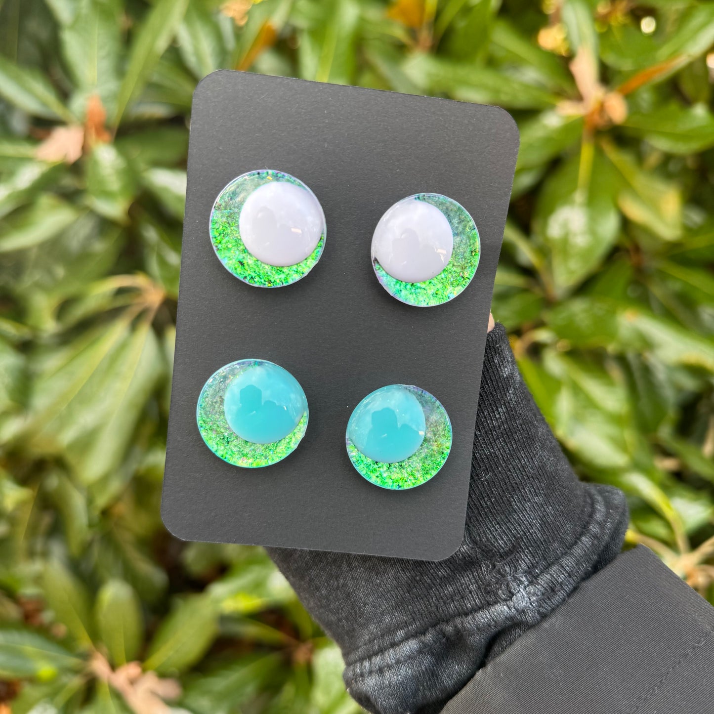 25 mm Hand Painted Kawaii Eyes | Clover | Set #93