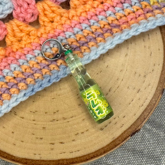 Green Japanese Soda Stitch Marker | 1 pack
