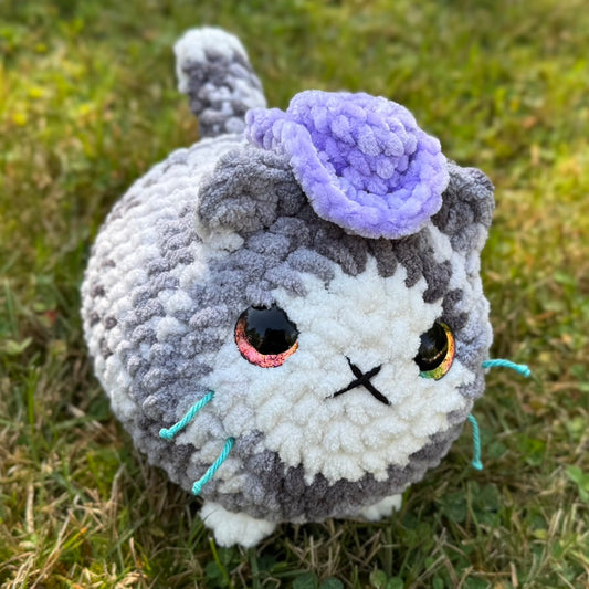 Cowgirl Cat Crochet Plushie | Hand Painted Eyes