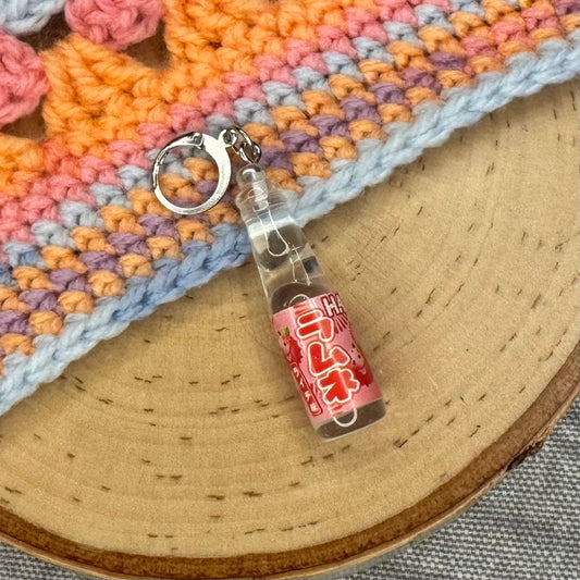 White Japanese Soda Stitch Marker | 1 pack