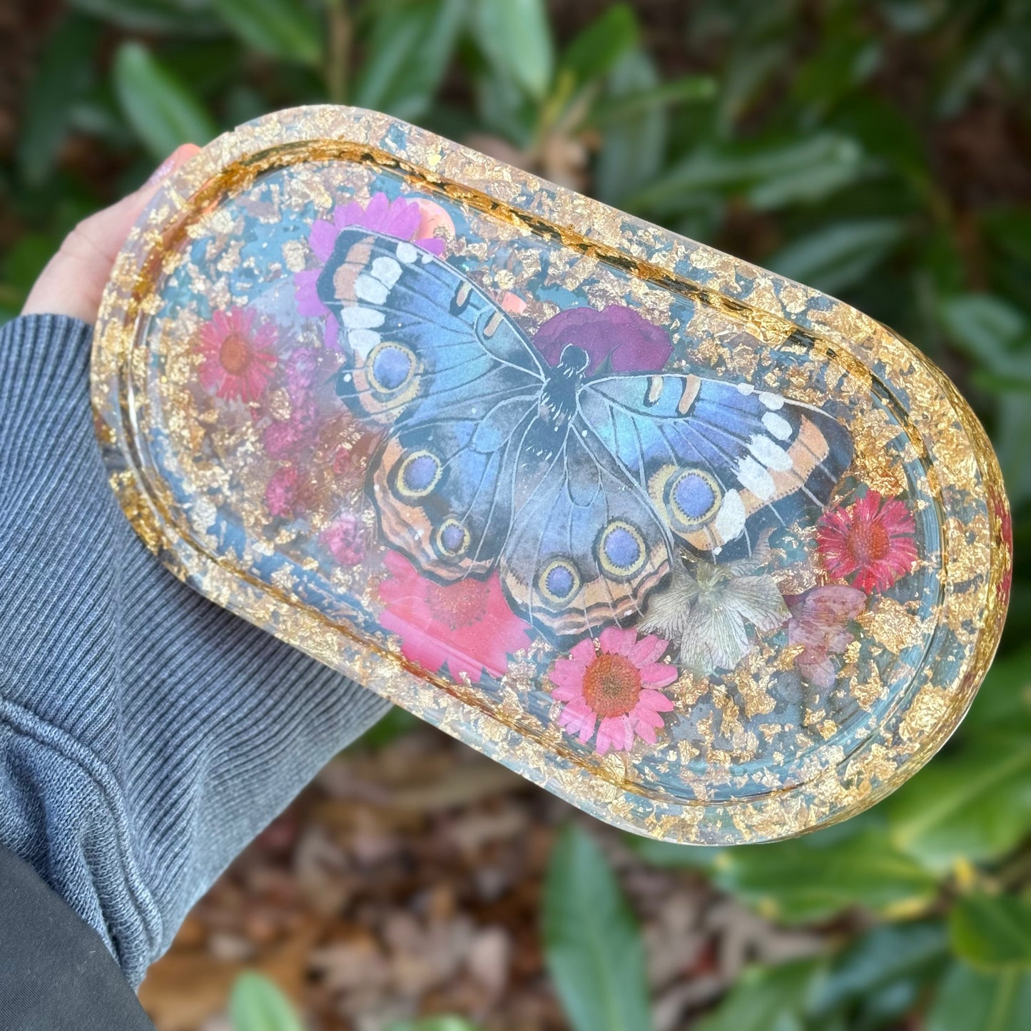 Rose Butterfly Trinket Tray