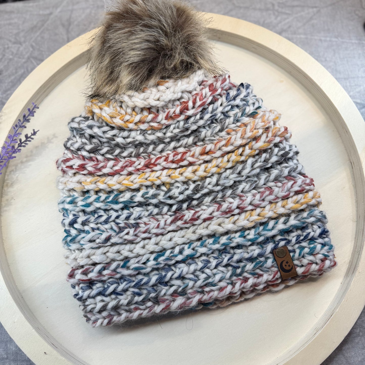 Handmade Winter Beanie | Wool Mix Yarn in the Coney Island 2 | Daybreak Design