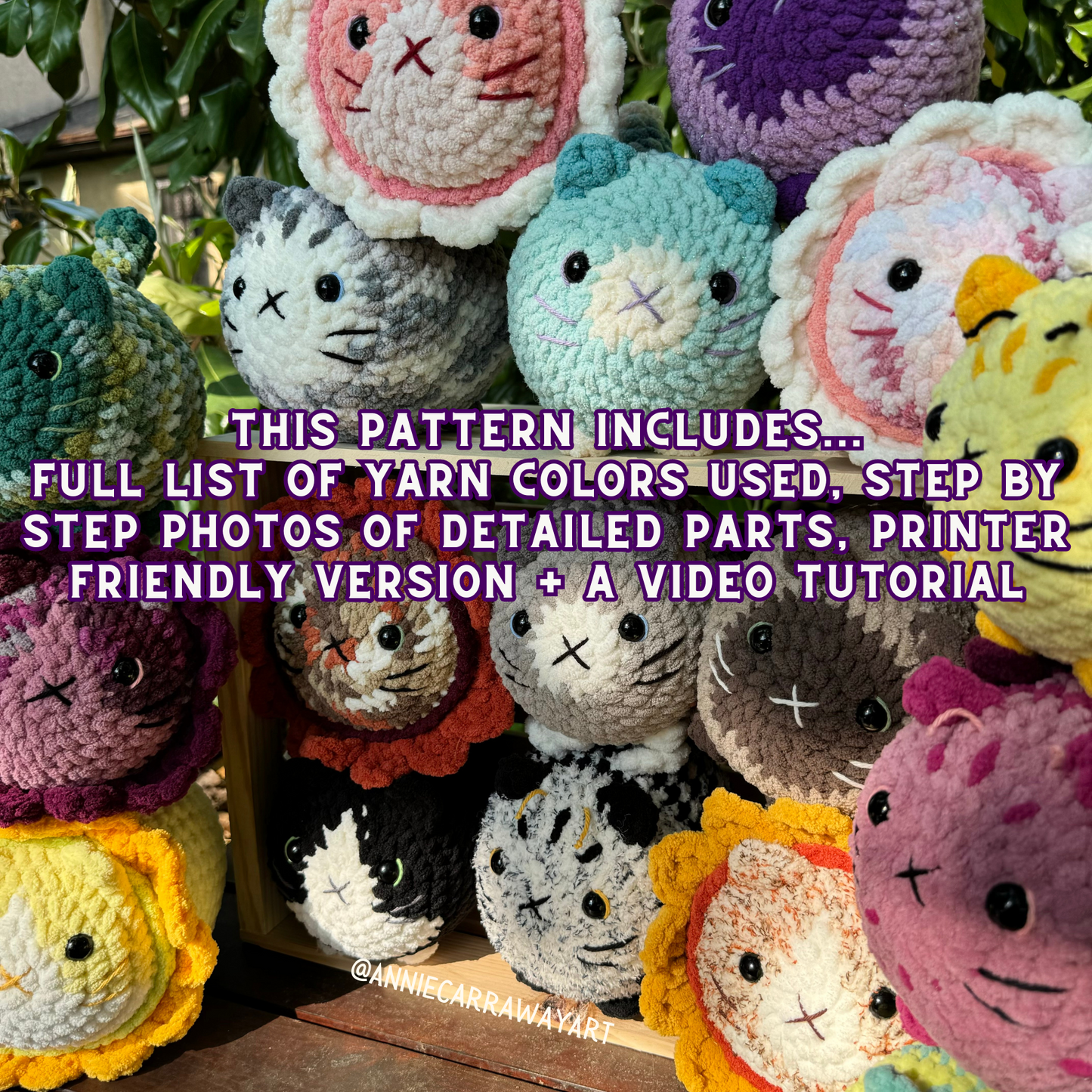 Flower Cats & Friends Crochet Pattern