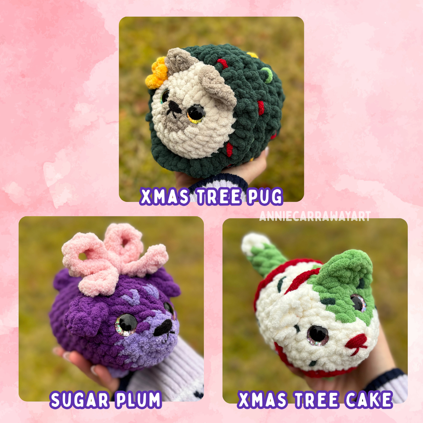 Cute Dog Crochet Plushies | Hand Painted Eyes