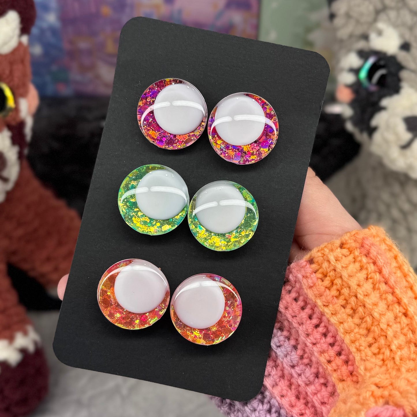 Hand Painted Kawaii Eyes | 25mm | Set 3