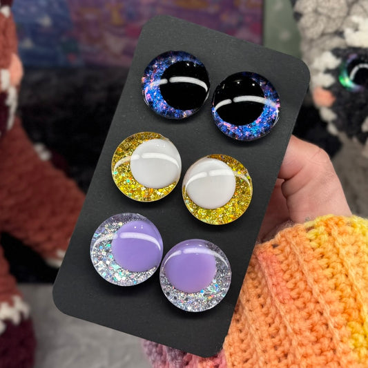 Hand Painted Kawaii Eyes | 25mm | Set 5