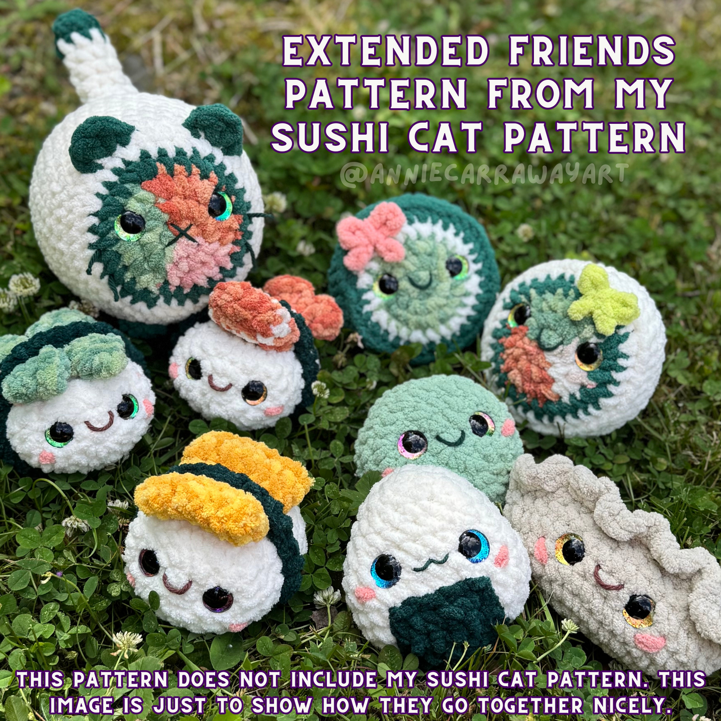 Little Sushi Friends Crochet Pattern