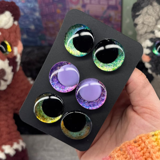 Hand Painted Kawaii Eyes | 25mm | Set 11