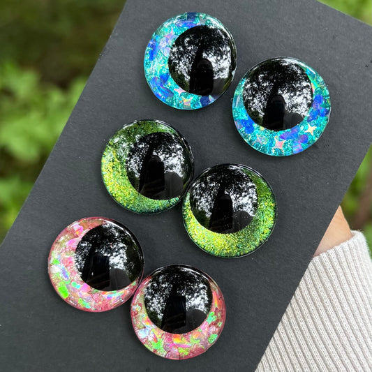 Hand Painted Kawaii Eyes | 25mm | Set 13