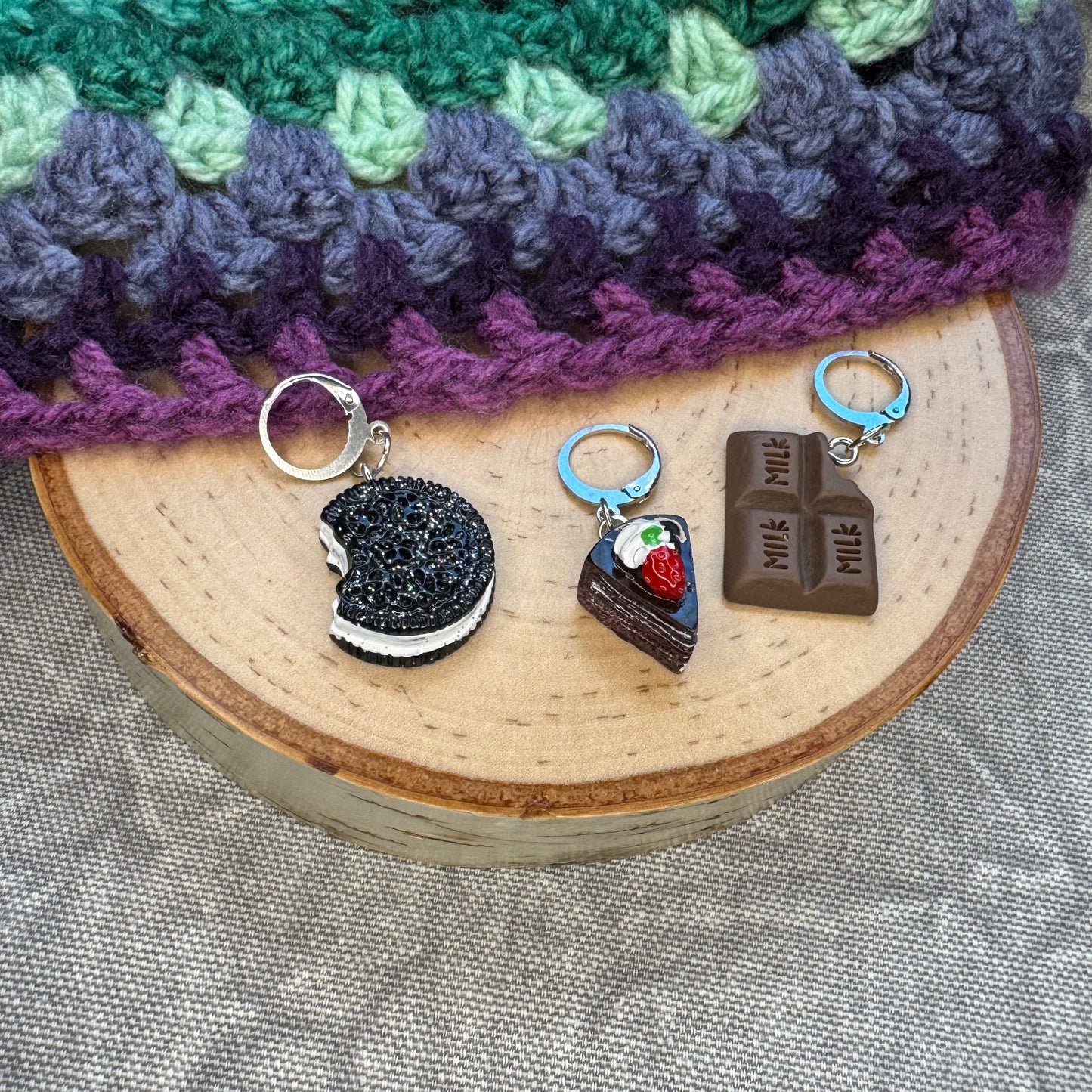 Dark Chocolate Stitch Markers | 3 pack