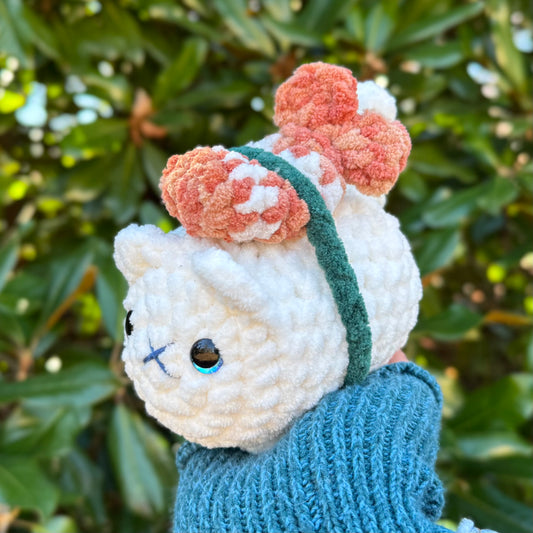 Shrimpy Mini Kitten Crochet Plushie | Hand Painted Eyes