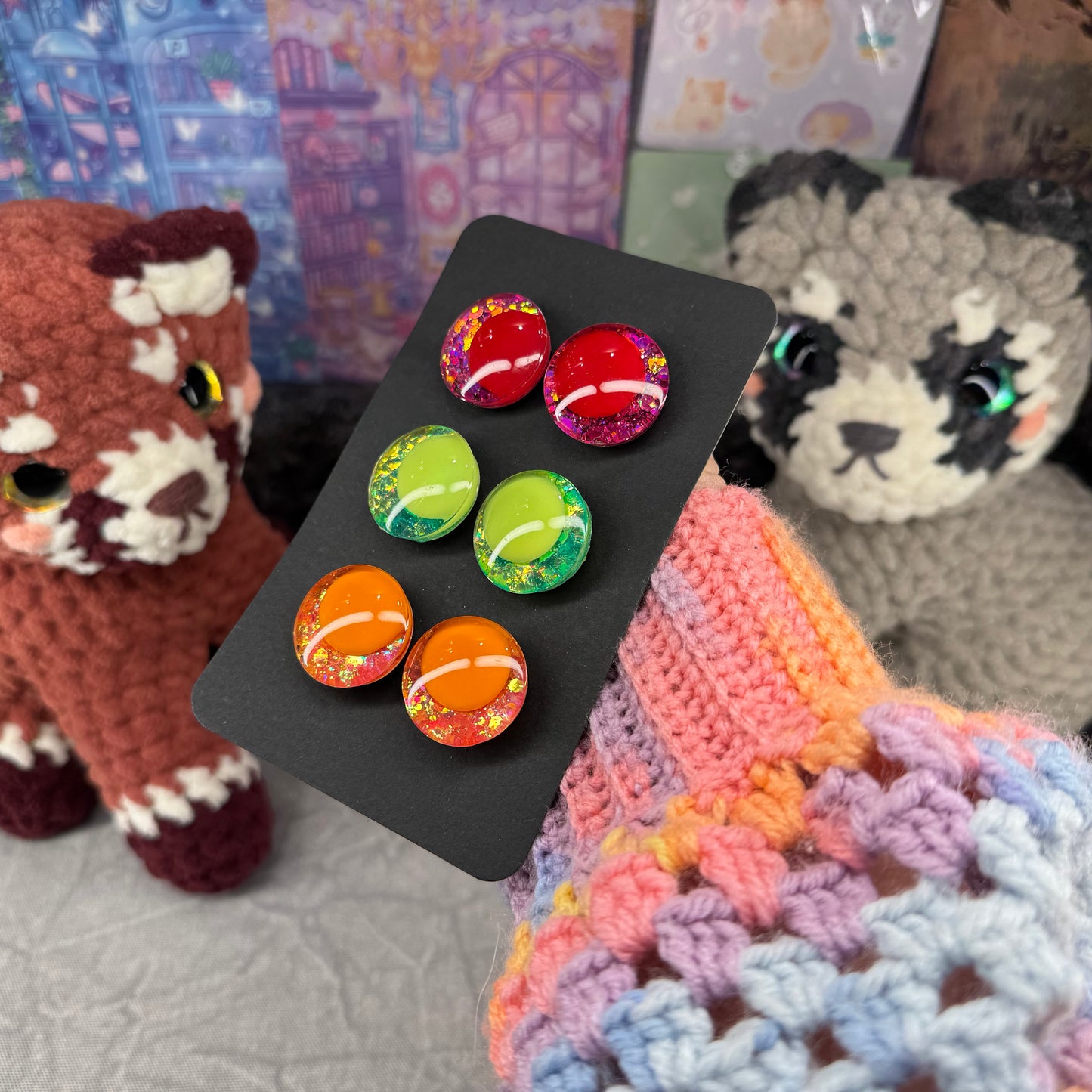 Hand Painted Kawaii Eyes | 25mm | Set 1