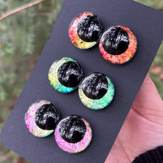 Hand Painted Kawaii Eyes | 25mm | Set 12