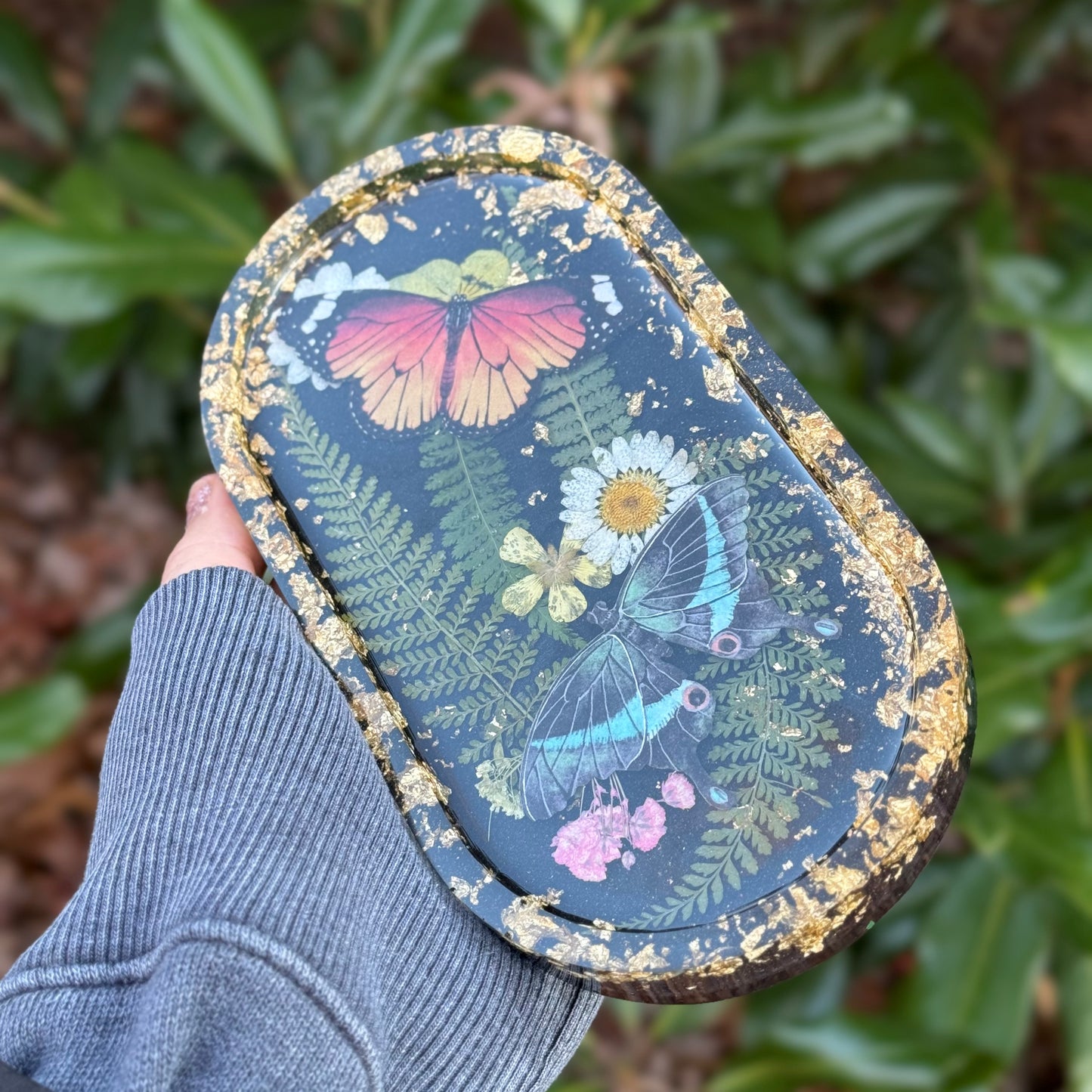 Fern Butterfly Trinket Tray