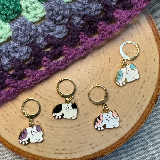 Loaf Cats Stitch Markers | 4 pack