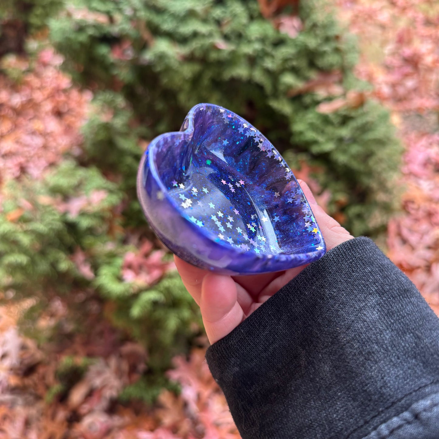 Midnight Sky Heart Trinket Dish