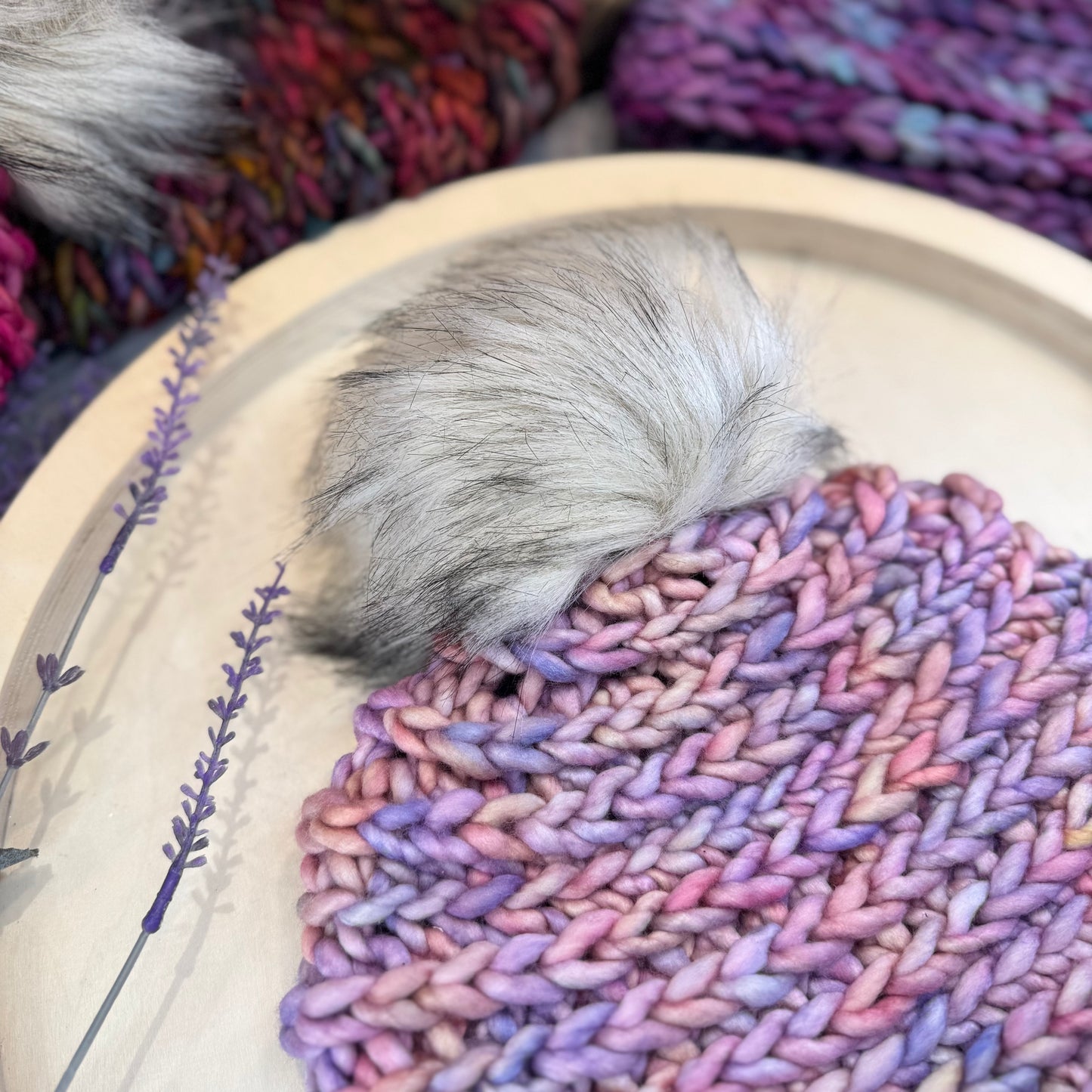 Handmade Winter Beanie | Merino Wool Yarn in the Color Rosalinda | Daybreak Design