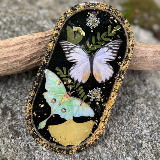 Pieridae White and Luna Trinket Tray