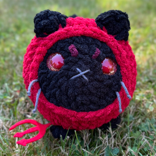 Mischief Cat Crochet Plushie | Hand Painted Eyes