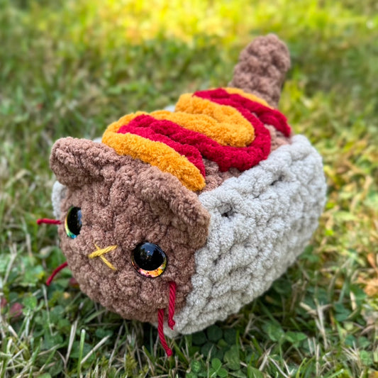 Hot Dog Crochet Plushie | Hand Painted Eyes