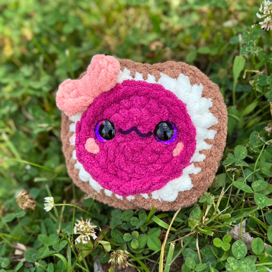 Mini Jam Toast Crochet Plushie | Hand Painted Eyes
