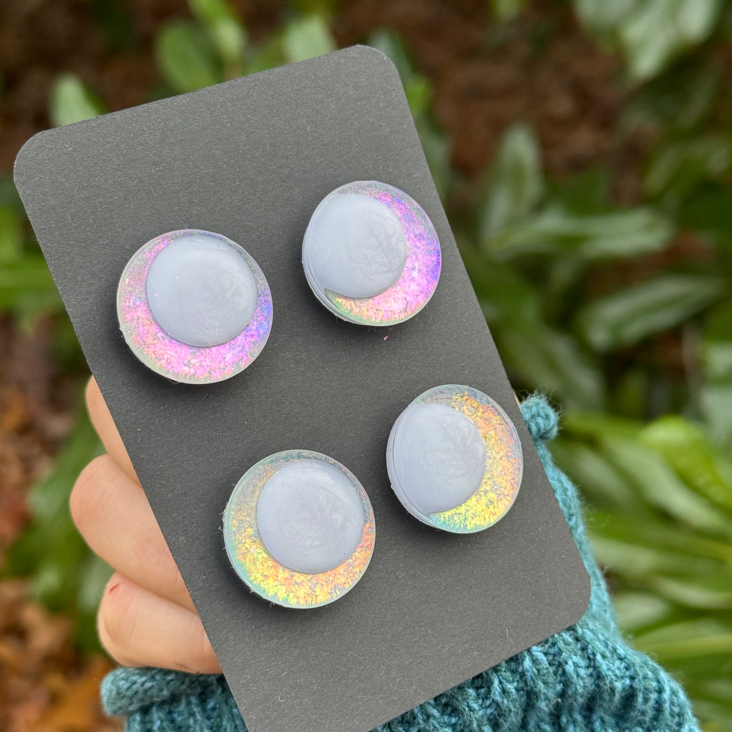 25 mm Hand Painted Kawaii Eyes | Opal | Set #95