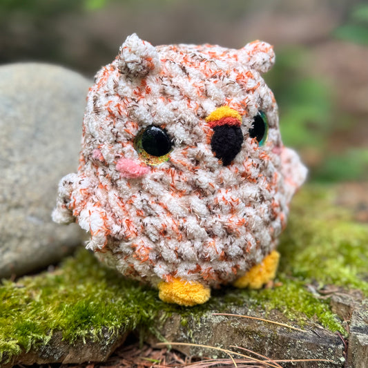 Owl Crochet Plushie | Hand Painted Eyes