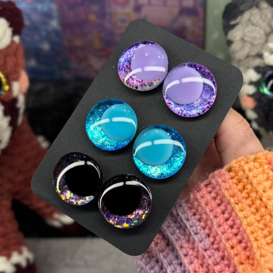 Hand Painted Kawaii Eyes | 25mm | Set 12