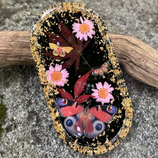 Autumn Buckeye Butterfly Trinket Tray
