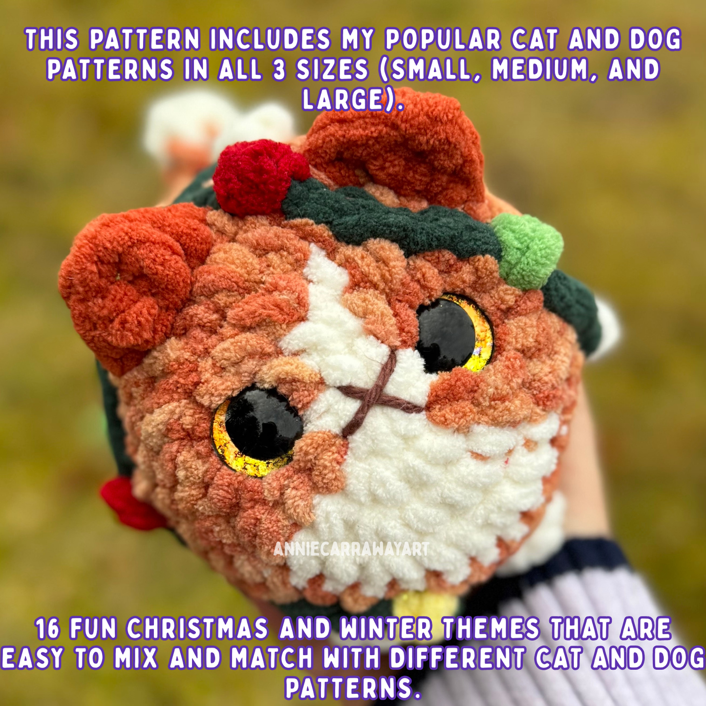 Christmas & Winter Cats & Dogs Crochet Pattern | Digital Download