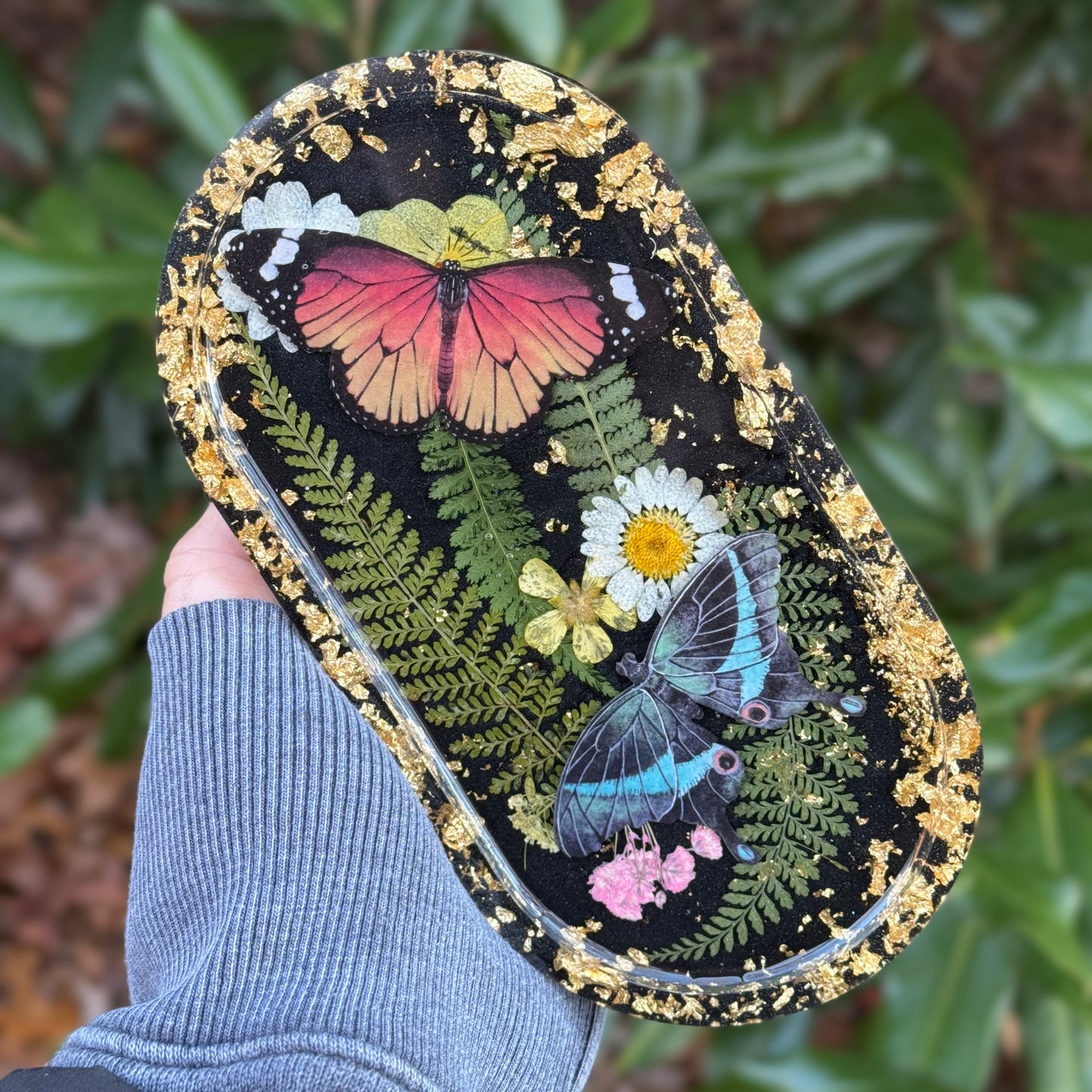 Fern Butterfly Trinket Tray