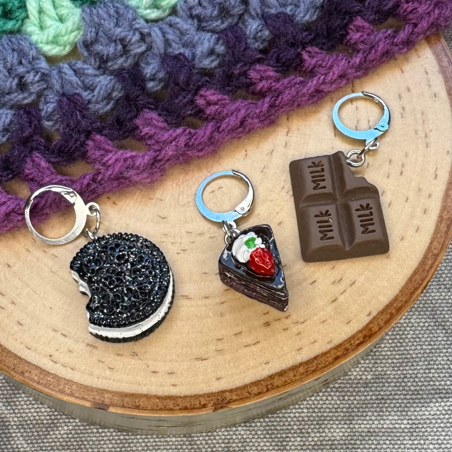 Dark Chocolate Stitch Markers | 3 pack