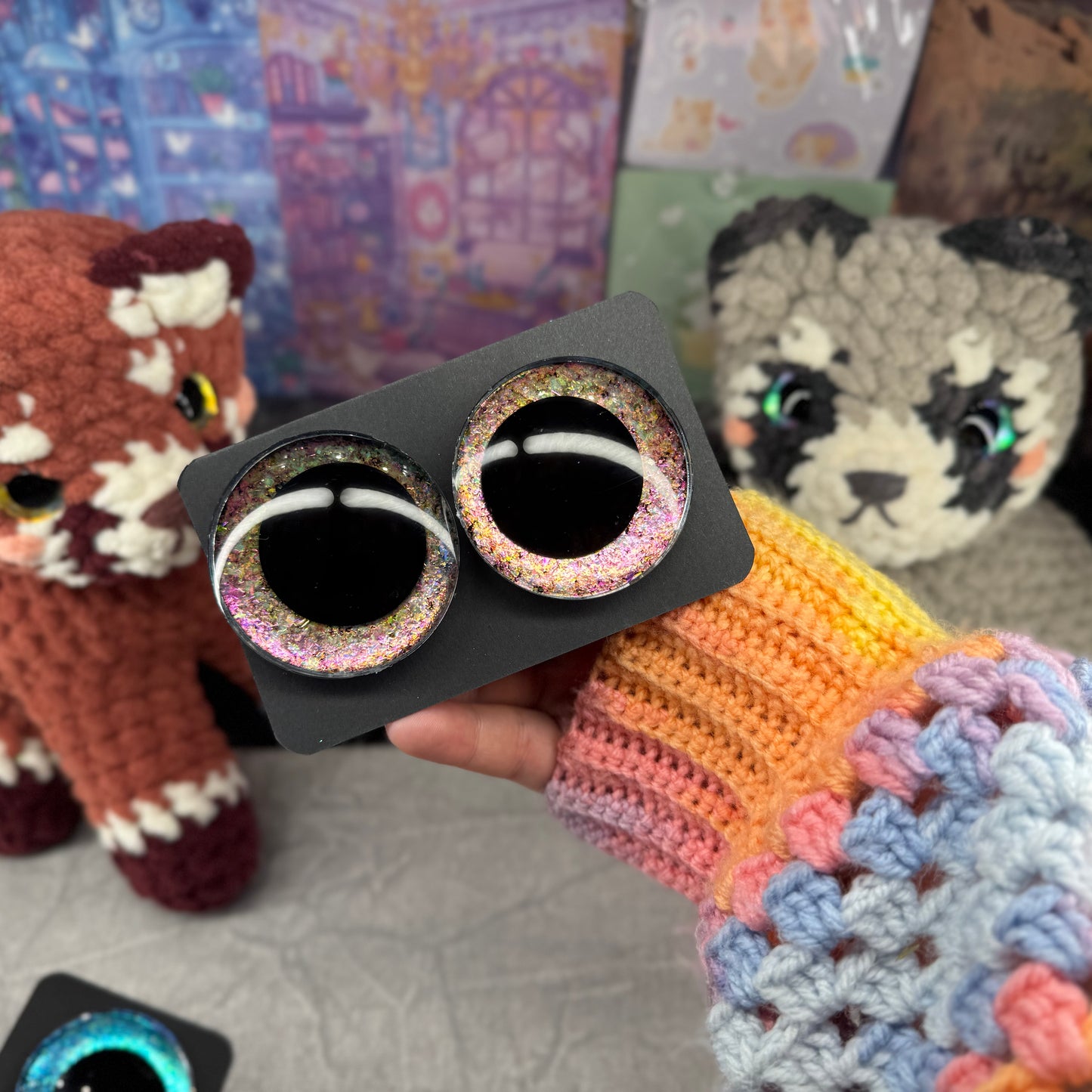 Hand Painted Kawaii Eyes | 50mm | Dawn
