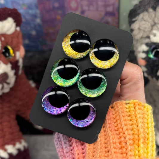 Hand Painted Kawaii Eyes | 25mm | Set 16